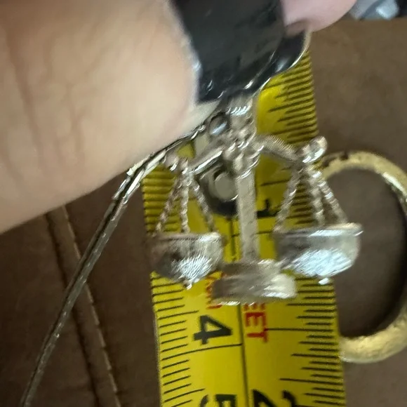Monet Silver Scales of Justice Necklace - Picture 5 of 8